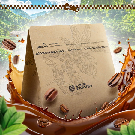 Coffee Broastery - Caffè in grani interi Brazil Cerrado Premium 1kg