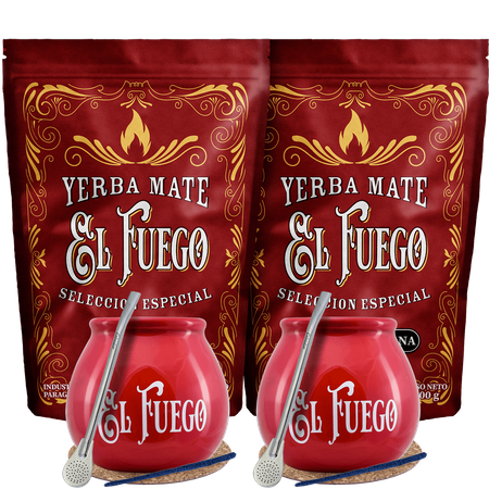 Yerba Mate El Fuego per due Bombilla POWER