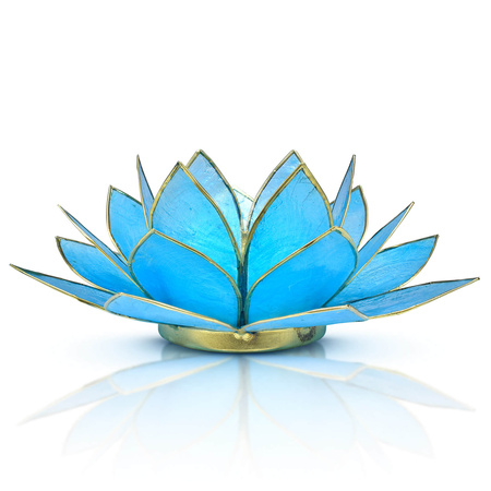 Portacandele "Lotus Flower" - blu