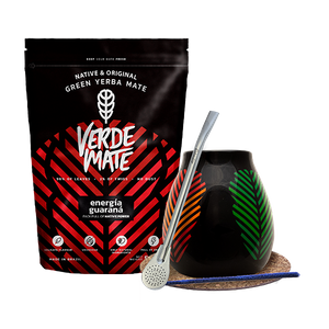 Set iniziale Bombilla Mate Cup + tè mate Verde