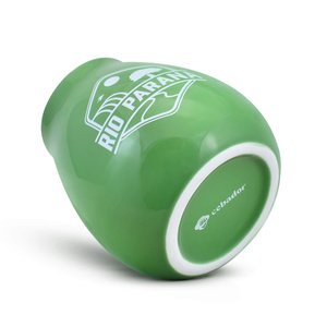 Zucca in ceramica con logo Rio Parana (verde) 330 ml