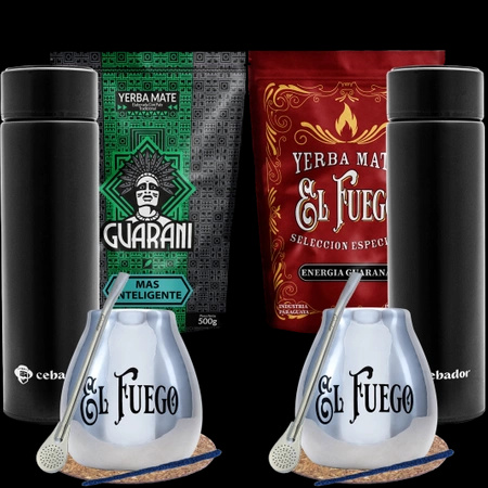 Set di Yerba Mate per due persone 2x0,5 kg thermos 