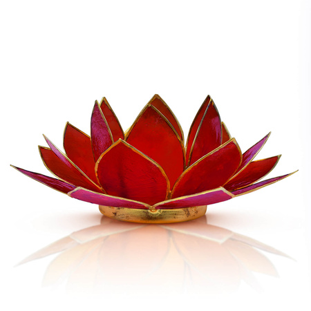 Portacandele "Lotus Flower" - rosso