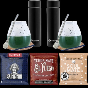 Yerba Mate starter kit Thermos 3x50g per coppia