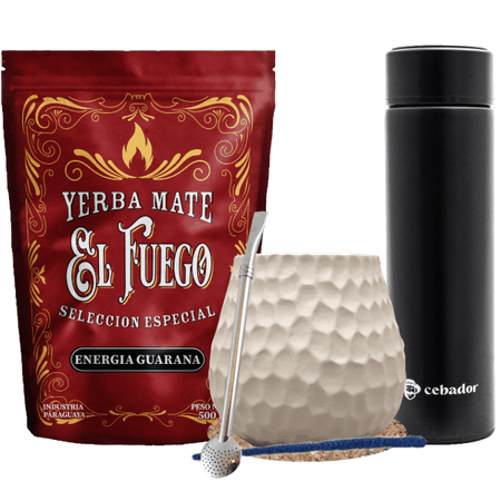 Set di Yerba Mate El Fuego Energia 500g Thermos