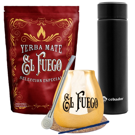 Set di thermos Yerba Mate El Fuego Elaborada da 500 g