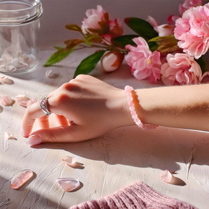 Bracciale con quarzo rosa