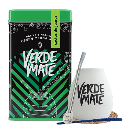 Set Yerbera Verde Mate Cactus de Juarez 0,5kg