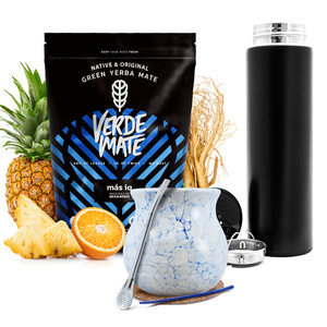 Set Yerba Verde Mate MAS IQ 500g Termos di zucca