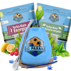 Set di Yerba Mate Rio Parana 2x50g Tazza di mate + Bombilla