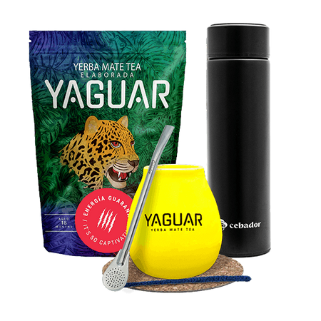 Set Yerba Mate Yaguar Energia 500g 0,5kg Thermos