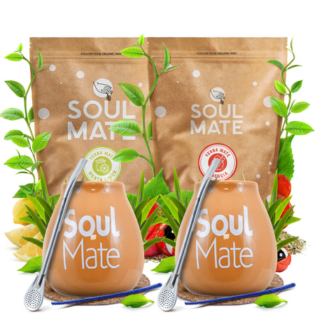 Set Yerba Soul Mate Bombilla Mate Cup per due persone