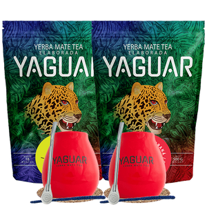 Set Yerba Mate Yaguar Energia 500g + Yaguar Limon 500g