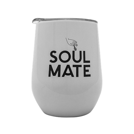 TermoLid - recipiente in acciaio inox con coperchio - Soul Mate (bianco) - 350 ml