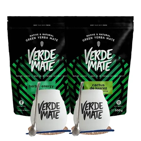 Set di Yerba Mate Verde Mate Herbal Energy 500g + Verde Mate Cactus de juarez 500g