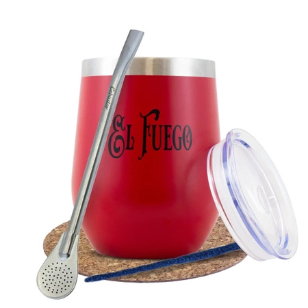 TERMOLID rosso pronto per El Fuego yerba mate