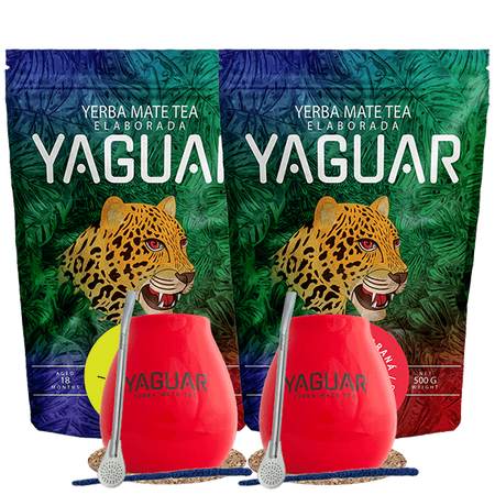 Set Yerba Mate Yaguar Energia 500g + Yaguar Limon 500g