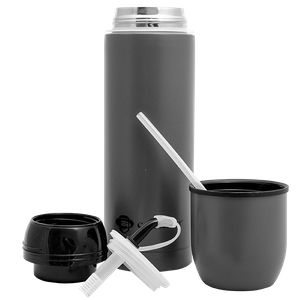 Yerbomos 5.0 - 650 ml - Mate, thermos e bombilla in uno (grigio)