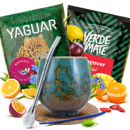 Set di Yerba Mate 2x50g Tazza di mate + Bombilla