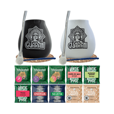 Set di Yerba Mate 500g Mate Gourd x2 Bombilla 10x50g