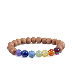 Bracciale "Sette Chakra" – pietre e kadamba