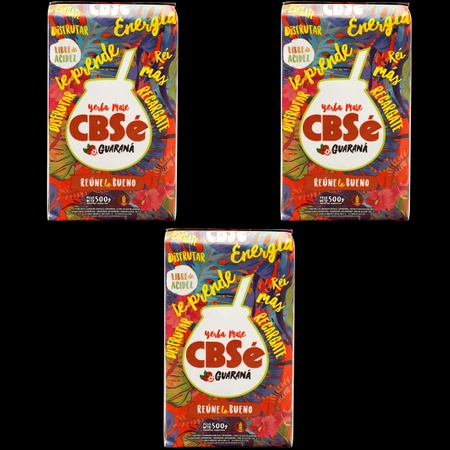 Yerba Mate CBSe Energy con Guaranà 3x500g (1,5kg)