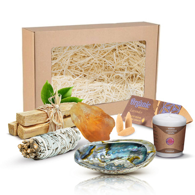 Set regalo per rituali e attrazione: incenso + citrino + candela