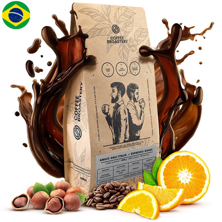 Coffee Broastery - Caffè in grani interi Amico dall'Italia Espresso Roast 400g