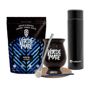 Set di Yerba Verde Mate MAS IQ 500g Thermos Calabash