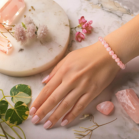 Bracciale con quarzo rosa