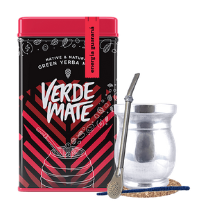 Set Yerbera Verde Mate Energia Guaranà 0,5kg Palo Santo