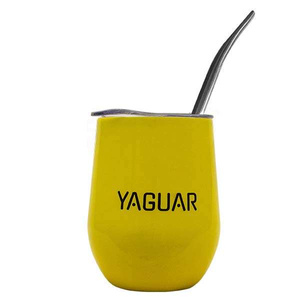 TermoLid - Recipiente in acciaio inox con coperchio - Yaguar (giallo) - 350 ml