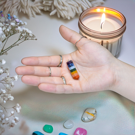 Set regalo per rituali e lavoro con i chakra: incenso + candela + gioielli