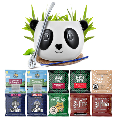 Set di campioni di Yerba Mate 10x50g 500g + accessori