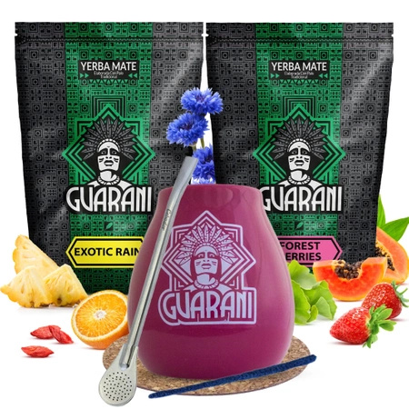 Yerba Mate Guarani Frutta Calabash Set 2x500g