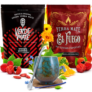 Set di Yerba Mate Verde Mate El Fuego Energia 2x500g + accessori