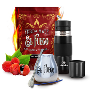 Set di Yerba Mate El Fuego Energia 500g 0,5kg Yerbomos + Tazza di mate + Bombilla