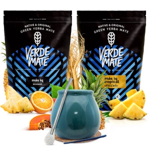 Set Yerba mate Verde Mate bombilla in ceramica calabash