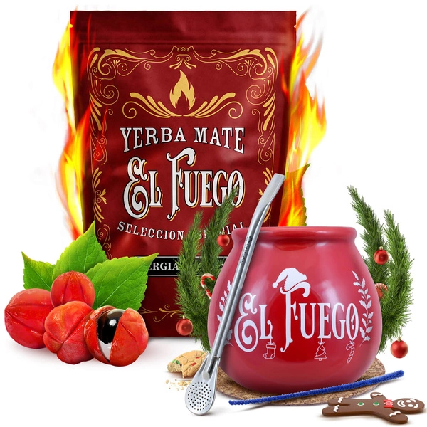 Set invernale di Yerba Mate iniziale El Fuego Energia 500g + accessori