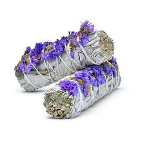 Salvia Bianca con Sinuata Viola – Incenso 20-30 g (mazzo)