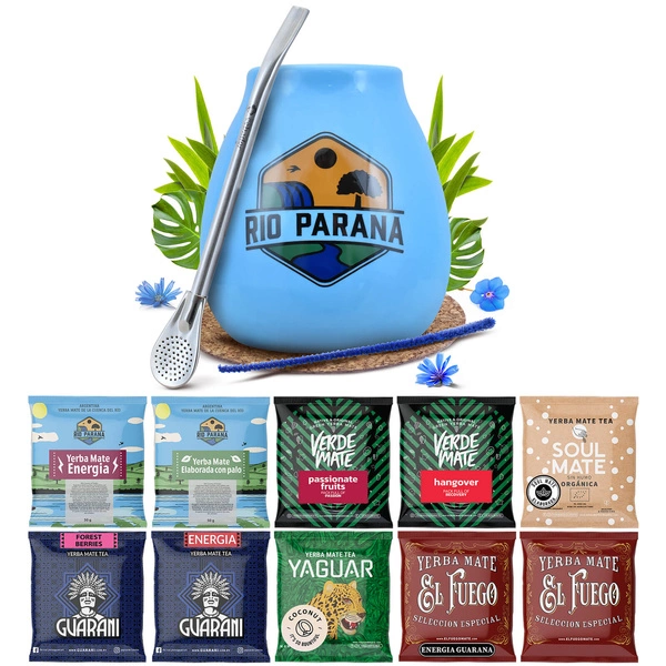 Set di campioni di Yerba Mate 10x50g 500g + accessori