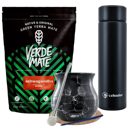 Yerba Verde Mate Ashwagandha Set di thermos da 500 g 