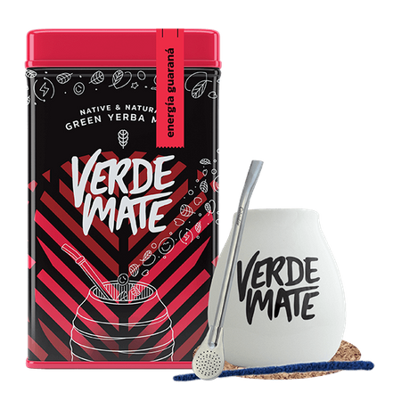 Set Yerbera Verde Mate Energia Guaranà 0,5 kg