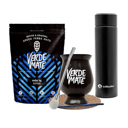 Set di Yerba Verde Mate MAS IQ 500g Thermos Calabash