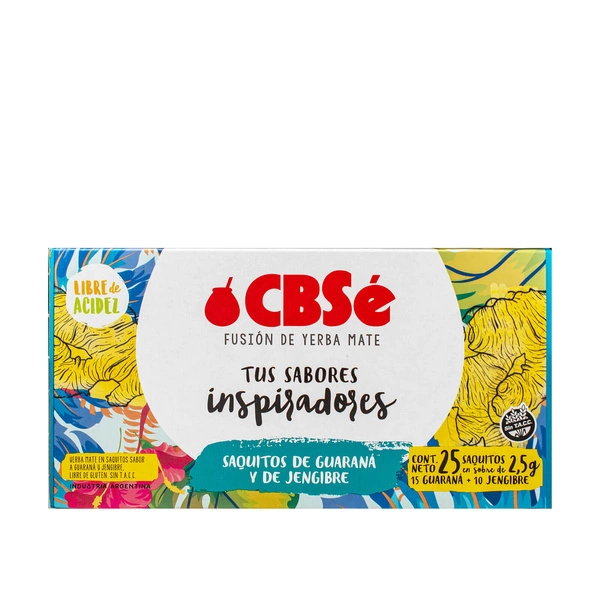 CBSé Fusión de Yerba Mate Tus Sabores Inspiradores 25 x 2,5 g