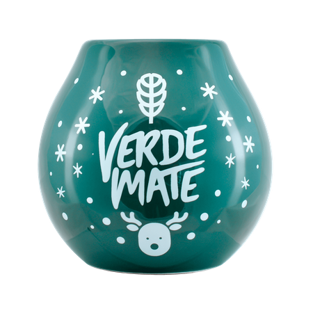 Calabash in ceramica con logo Verde Mate - Winter Time 350ml