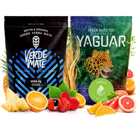 Set di Yerba Mate: Verde Mate + Yaguar 2x500g 1kg