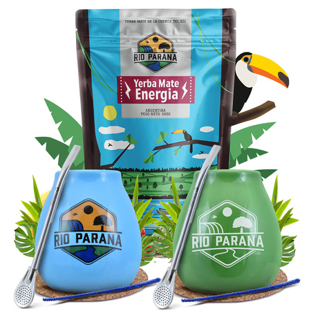 Set iniziale per due di Yerba Mate Rio Parana 500g